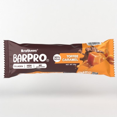 NUTRIYUMMY BARPRO TOFFEE CARAMEL 60G x 12 PCS NUTRIYUMMY BARPRO TOFFEE CARAMEL 60G x 12 PCS