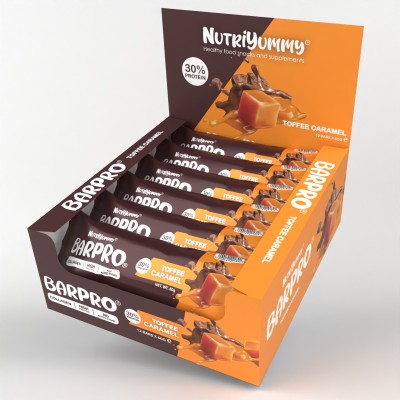NUTRIYUMMY BARPRO TOFFEE CARAMEL 60G x 12 PCS 