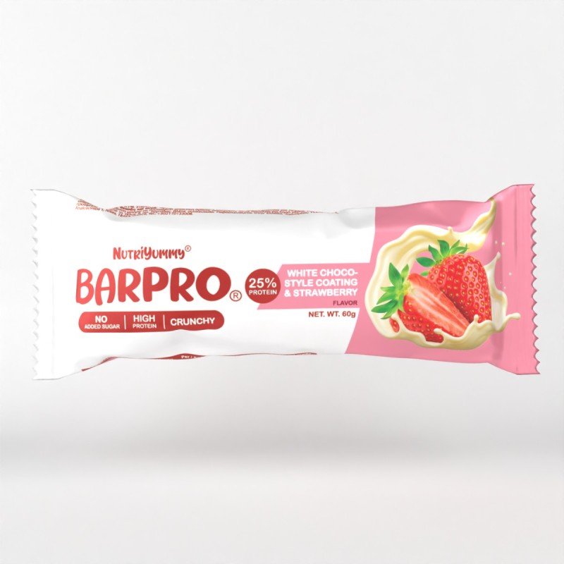 NUTRIYUMMY BARPRO WHITE CHOCOLATE & STRAWBERRY 60G x 12 pcs