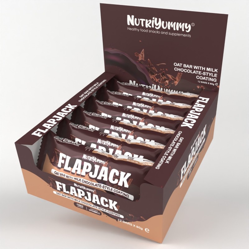 NUTRIYUMMY FLAPJACK MILK CHOCOLATE 80G x 12pcs NUTRIYUMMY FLAPJACK MILK CHOCOLATE 80G x 12pcs