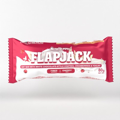 NUTRIYUMMY FLAPJACK WHITE CHOCO COATING, CRANBERRIES & YOGURT 80G x 12pcs NUTRIYUMMY FLAPJACK WHITE CHOCO COATING, CRANBERRIES & YOGURT 80G x 12pcs