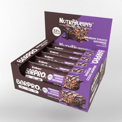 NUTRIYUMMY BARPRO CRUNCHY CHOCO BROWNIE 60G x 12 pcs