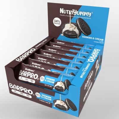 NUTRIYUMMY BARPRO COOKIES & CREAM 60G x 12 pcs
