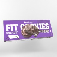 NUTRIYUMMY FIT COOKIES BROWNIE DOUBLE CHOCOLATE NO ADDED SUGAR 128G