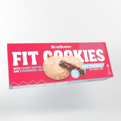 NUTRIYUMMY NO ADDED SUGAR COOKIES PEANUT BUTTER STRAWBERRY JELLY 128G NUTRIYUMMY NO ADDED SUGAR COOKIES PEANUT BUTTER STRAWBERRY JELLY 128G