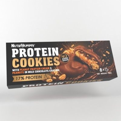 NUTRIYUMMY PROTEIN COOKIES NO ADDED SUGAR MILK CHOCOLATE 128G
