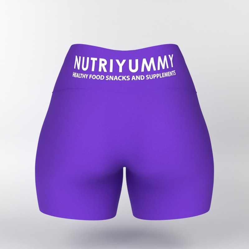 WOMEN’S HIGH-WAISTED SHORTS NUTRIYUMMY PURPLE S WOMEN’S HIGH-WAISTED SHORTS NUTRIYUMMY PURPLE S