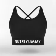 NUTRIYUMMY WOMEN'S SPORTS BRA BLACK M
