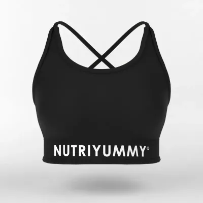 NUTRIYUMMY WOMEN'S SPORTS BRA BLACK M