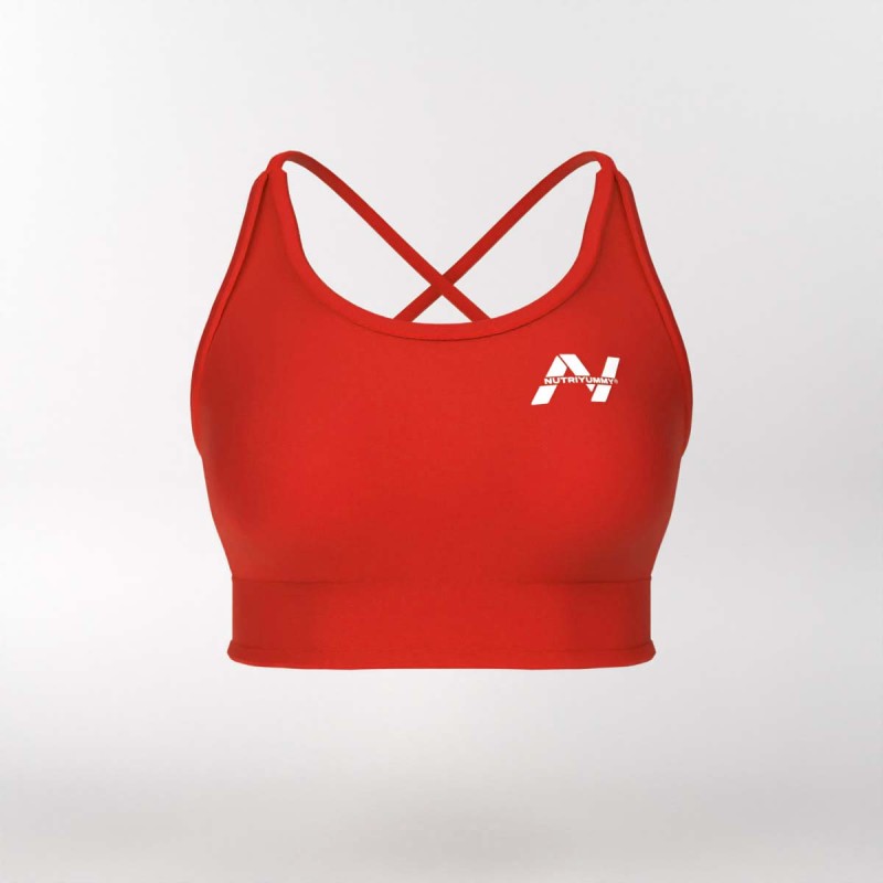 NUTRIYUMMY WOMEN'S SPORTS BRA RED S NUTRIYUMMY WOMEN'S SPORTS BRA RED S