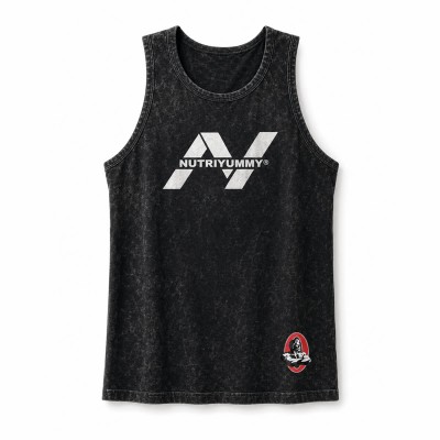 NUTRIYUMMY x Mr. Olympia TANK TOP BLACK ACID WASH EDITION XL
