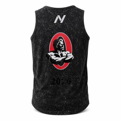 NUTRIYUMMY x Mr. Olympia TANK TOP BLACK ACID WASH EDITION XL