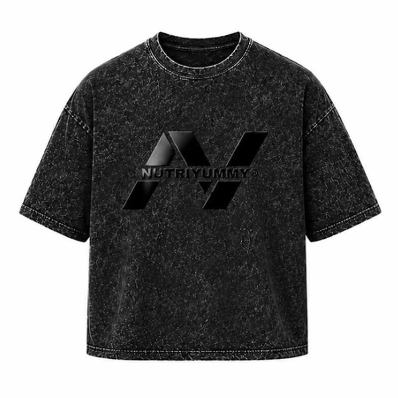 NUTRIYUMMY X MR. OLYMPIA T-SHIRT – BLACK ACID WASH EDITION XL