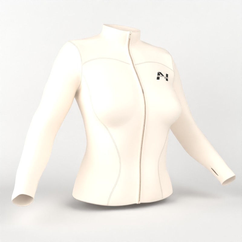 NUTRIYUMMY WOMEN'S SPORTS JACKET CREAMS NUTRIYUMMY WOMEN'S SPORTS JACKET CREAM S