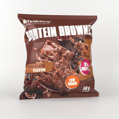 NUTRIYUMMY PROTEIN BROWNIE CHOCOLATE 50 g x 8 pcs NUTRIYUMMY PROTEIN BROWNIE CHOCOLATE 50 g x 8 pcs