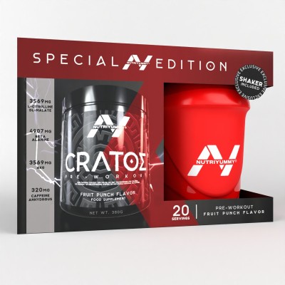 NUTRIYUMMY CRATOS PREWORKOUT POWDER FRUIT PUNCH 380G
