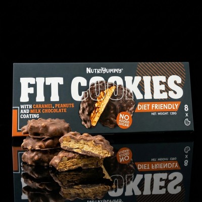 NUTRIYUMMY FIT COOKIES PEANUT CARAMEL NO ADDED SUGAR 128G NUTRIYUMMY FIT COOKIES PEANUT CARAMEL NO ADDED SUGAR 128G
