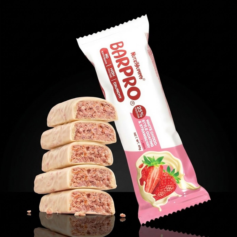 NUTRIYUMMY BARPRO WHITE CHOCOLATE & STRAWBERRY 60G 