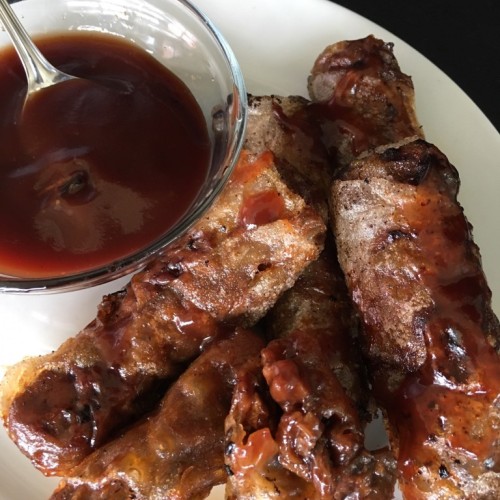 BBQ Protein Pancake Rolls