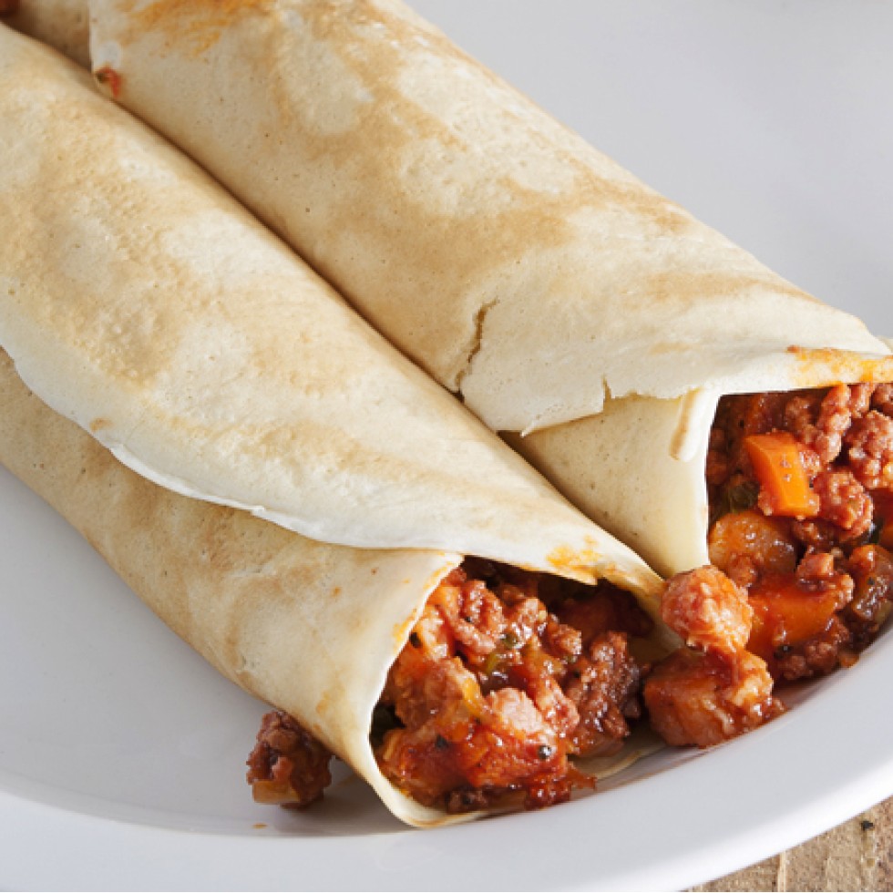 Bolognese Protein Pancake Wraps