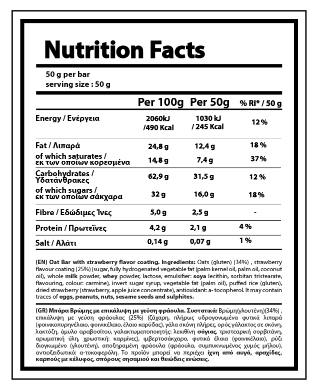 01-NY-0289 Nutrition Facts